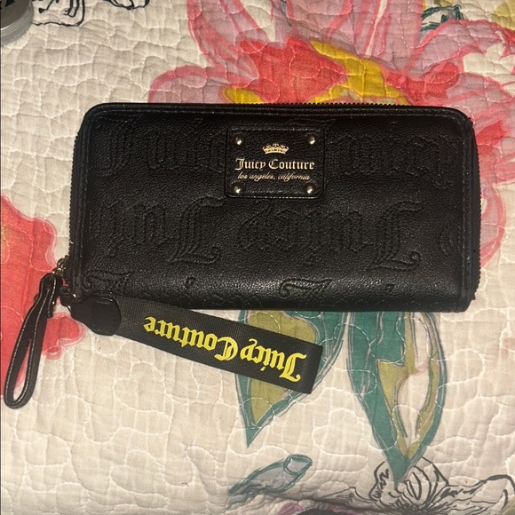 Juicy Couture Handbags - Juicy Couture Black Embossed Wallet
